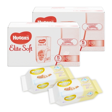 Набор Huggies № 6 Элитная защита и мягкость для малышей (12-22 кг) 0
