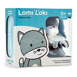 Пустышка Lomi Loki с развивающей игрушкой Котенок Басс