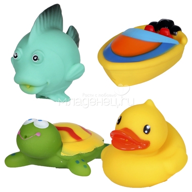 Набор игрушек для ванны YAKO Акварики 4 штуки Y20059109 0