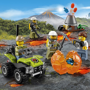 Конструктор LEGO City 60120 Набор для начинающих Исследователи вулканов 2