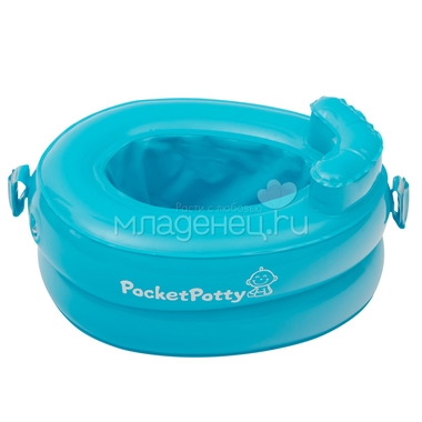 Горшок надувной Roxy-Kids PocketPotty со сменными пакетами (голубой) 0