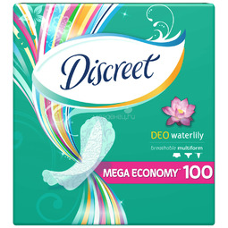 Прокладки гигиенические Discreet ежедневные Deo Water Lily Multiform 100шт
