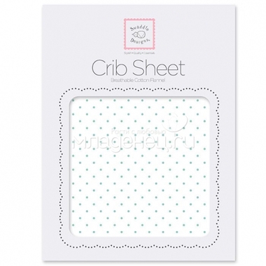 Простынь SwaddleDesigns Fitted Crib Sheet Sea Crystal Dot 0
