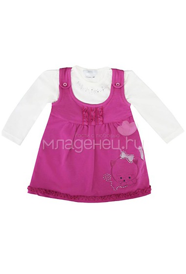 Комплект Magrof для девочки, туника, блузка, цвет - Фуксия  0