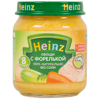 Пюре Heinz рыбное с овощами 120 гр Овощи с форелью (с 8 мес) 0