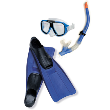 Набор Intex маска с трубкой и ластами Пловец по подводным скалам от 8 лет (55957) 0