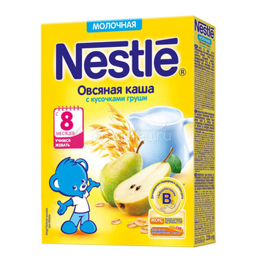 Каша Nestle молочная 220 гр Овсяная с кусочками груши (с 8 мес) 0