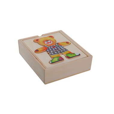 Игровой набор деревянный Bondibon Рамка-вкладыш Одень мишку ВВ1104 2