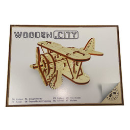 Механическая модель Wooden City Биплан (63 детали)