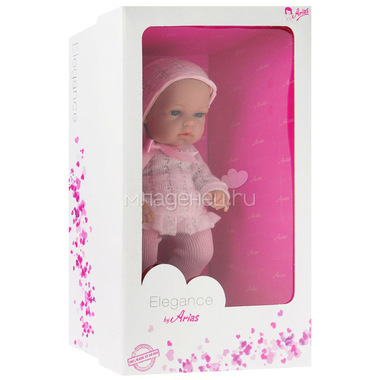 Кукла Arias 33 см Пупс в розовых колготах и шапочке 1