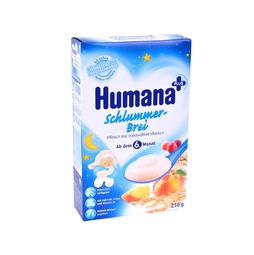 Каша Humana молочная 250 гр Овсяная с персиком вечерняя (с 6 мес)