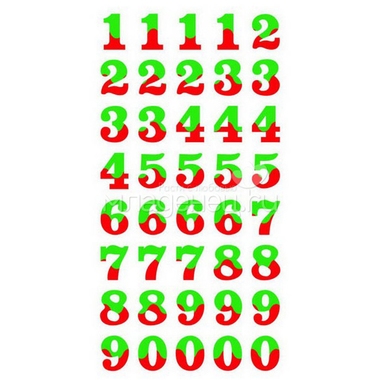 Наклейки Fancy Creative Цифры-Буквы 6,5 x 12,5 см в ассортименте 0