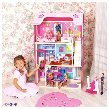 Кукольный домик PAREMO Муза: 16 предметов мебели, лестница, лифт, качели 4