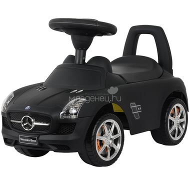 Каталка-автомобиль RT Mercedes-Benz с музыкой Черная Матовая 0