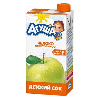 Сок Агуша 500 мл (тетрапак) Яблочный осветленный (с 3 лет) 0