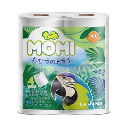 Туалетная бумага Momi многослойная, 4 шт