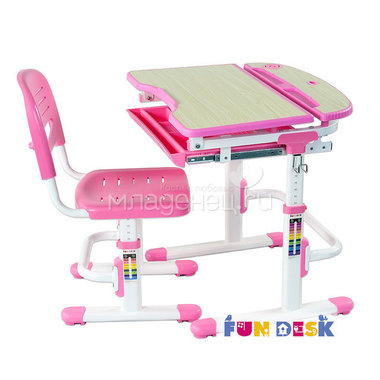 Набор мебели FunDesk Sorriso парта и стул Pink 3