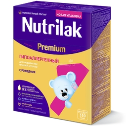 Заменитель Nutrilak Premium Гипоаллергенный 350 гр Гипоаллергенный (с 0 мес)