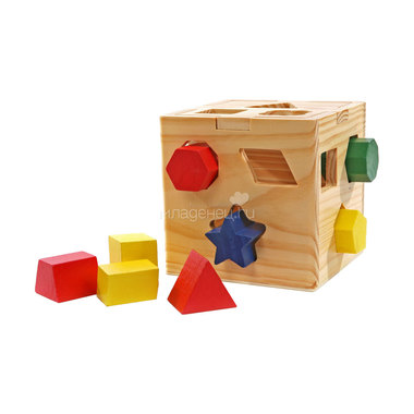 Логический кубик Деревянные игрушки Развивающий 1