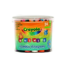 Карандаши восковые Crayola 24 мелка в бочонке