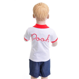 Комплект одежды Дисней Винни Пух футболка-поло и шорты, для мальчика, белый 