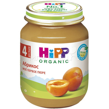 Пюре Hipp фруктовое 125 гр Абрикос (с 4 мес) 0