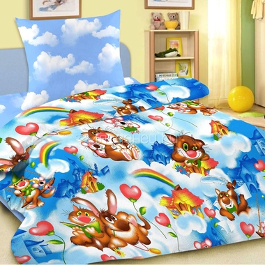 Комплект постельного белья детский Letto в кроватку BG-03 0