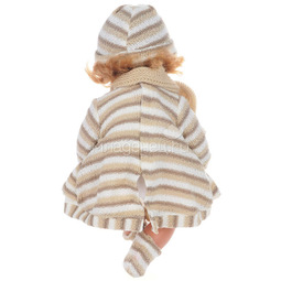 Кукла Arias 33 см Блондинка функциональная в теплой бежевой одежке