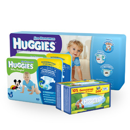 Набор Huggies для мальчиков Ультра-Комфортный Размер 4