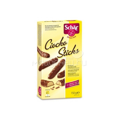 Печенье Dr. Schar Шоколадные палочки Ciocko sticks 150 гр 0
