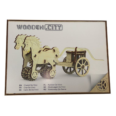 Механическая модель Wooden City Колесница Да Винчи (74 детали) 0