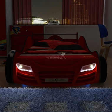 Кровать-машинка Grifon Style R800 Mini night light Красный 3