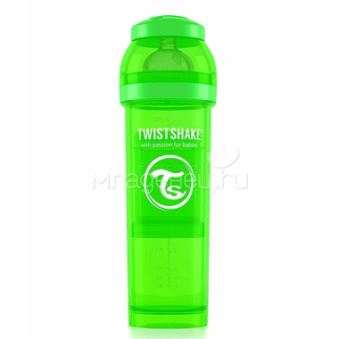 Бутылочка Twistshake 330 мл Антиколиковая (с 0 мес) зеленая 1