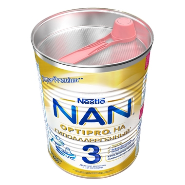 Детское молочко Nestle NAN Premium Гипоаллергенный 400 гр №3 (с 12 мес) 2