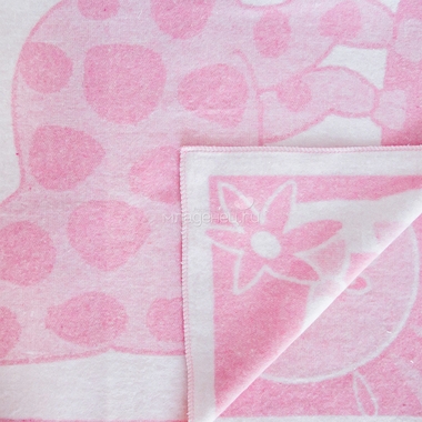 Одеяло Споки Ноки байковое 100% хлопок 100х140 жаккардовое Жираф (бежевый, голубой, розовый и салатовый) 8