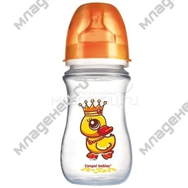Бутылочка Canpol Babies с силиконовой соской 240 мл. Easy Start Изи Старт пластиковая с широким горлом (с 0 мес) 2