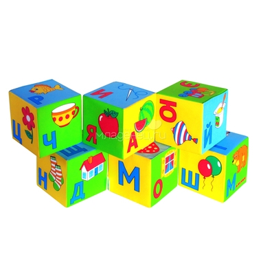Набор Мякиши из 6 кубиков Умная азбука 2