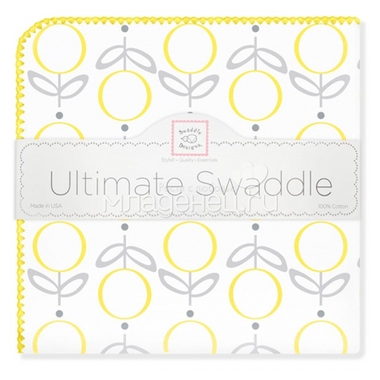 Пеленка фланелевая SwaddleDesigns Ultimate Lolli Fleur Yellow 0