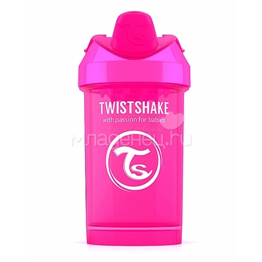 Поильник Twistshake Crawler Cup 300 мл (с 8 мес) розовый 0