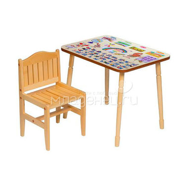 Набор мебели Папа Карло стол и стул Желтый 0