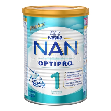 Молочная смесь Nestle NAN Premium OPTIPRO 400 гр №1 (с 0 мес) 0