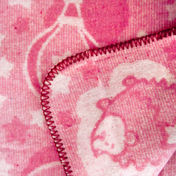 Одеяло Споки Ноки байковое 100% хлопок жаккард 85х115 Звездная ночь (голубой, розовый, бежевый)