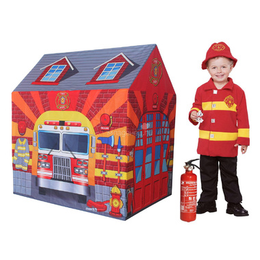 Детская палатка Игровой домик Пожарная станция 0