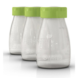 Набор из трех бутылочек Ardo для хранения грудного молока, 150 мл