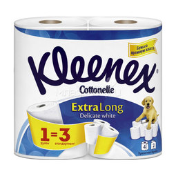 Туалетная бумага Kleenex экстра лонг (2 слоя) 4 шт