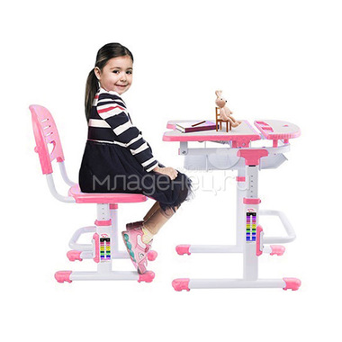 Набор мебели FunDesk Colore парта и стул Pink 6