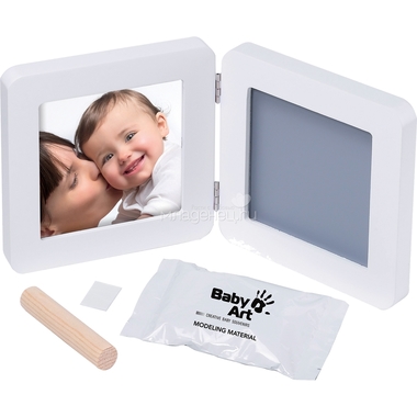 Рамочка Baby Art PRINT Frame двойная Белая с серым 1