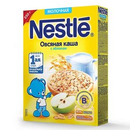 Каша Nestle молочная 250 гр Овсяная с яблоком (1 ступень)