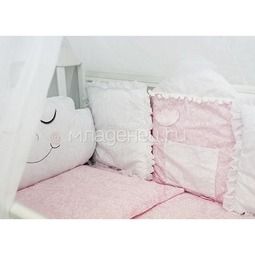 Комплект в кроватку ByTwinz Звездочка с игрушками Розовый