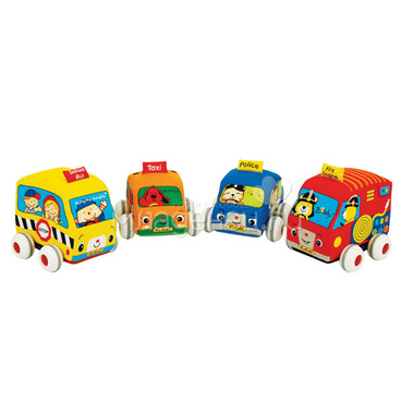 Инерционные игрушка K's Kids Машинки мягкие с 12 мес. (в наборе 4 штуки) 0